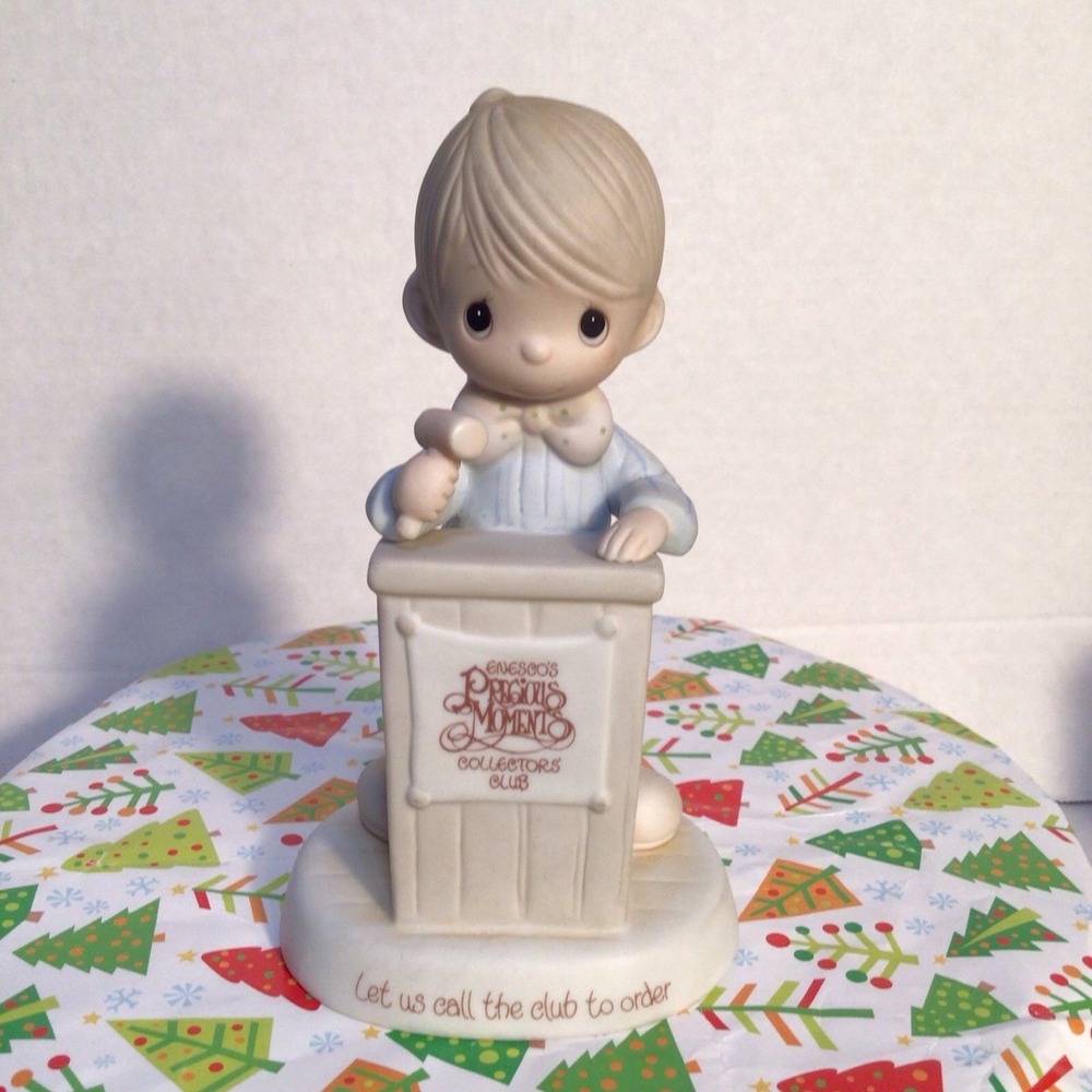 Precious‎ Moments Let Us Call The Club To Order Porcelain Figurine E-0103- WB